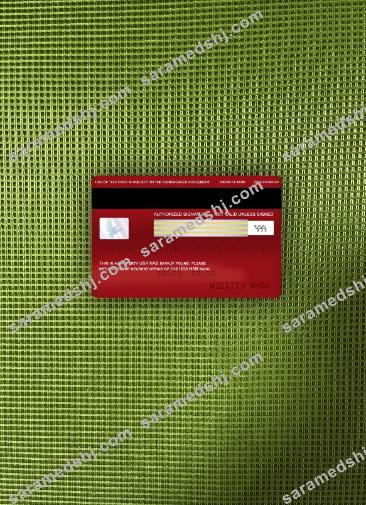 USA NAB bank visa signature card photolook back